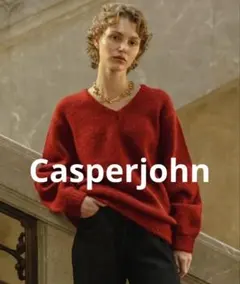 未使用品　Wool mix V-neck knit/ウールミックスVネックニット