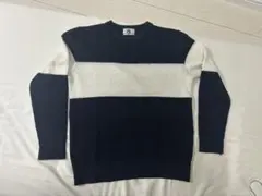 初期 Goodenough グッドイナフ ラインニット S 【紺×白】