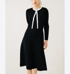 セルフォードカーディガンset綺麗目セットワンピース ブラック 入学式卒園式