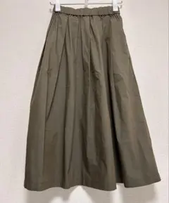 無印良品 フレアロングスカート カーキ オリーブカラー Sサイズ