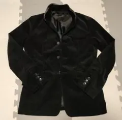 コムサイズムテーラードジャケットコーデュロイブラックアウターSサイズ