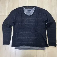 SHIPS JET BLUE ダークグレー ニット M