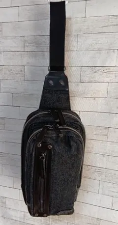 値下　Lee denim body bag ブラックデニムショルダーバック