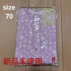 【新品未使用】UNIQLO キルトカバーオール 70サイズ 長袖 花柄