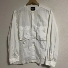 nägonstans ナゴンスタンス 白 プルオーバーシャツ ドローコード 