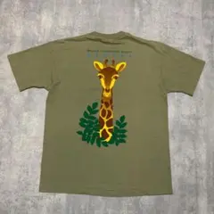 90s USA製　シングルステッチ　Tシャツ　アニマル　キリン　動物園