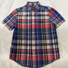 Ralph Lauren キッズ半袖チェックシャツ7歳