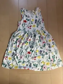 H&M 花柄 ボタニカル ノースリーブ ワンピース