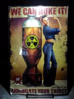 ブリキ看板　Atom Bomb Cola 　インテリア