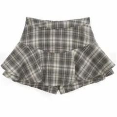 GRL グレイル チェック柄フリルスカートパンツ[ks006]