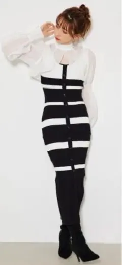 リエン　ボレロSETレイヤードニットワンピース　スナイデル　マーキュリーデュオ