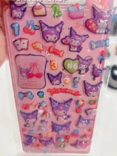 リオボンボンドロップシール　3Dシール くろちゃん1