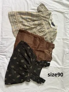 EAST BOY チェックワンピース ベビー サロペ　3点セット　夏秋のサムネイル