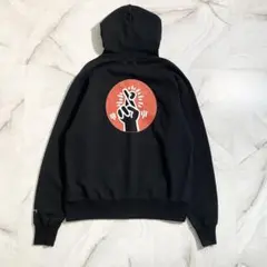 MINEDENIM マインデニム　プルオーバーパーカー MINEDENIM - Fire Pattern Cutoff Sleeve Big Hoodie | fakejam