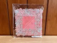 最終お値下げ【新品】近沢レース　ハンカチ（ミッフィー）コーラルピンク