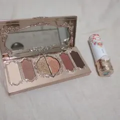 フラワーノーズ 6色アイシャドウパレット＆口紅 セット