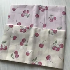 シーチング　さくらんぼ108×50cm ×2