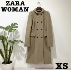 希少XS！ＺＡＲＡ ＷＯＭＡＮ　ウールブレンドコート　ロング丈　ベージュ　細見え