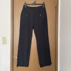 黒ストレートパンツ W70