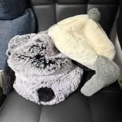 UFJ スヌーピー 耳付きフリース帽子（グレー・ホワイト）