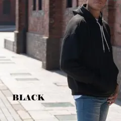 25冬NEW ■裏ボア スウェット パーカー 裏 シャギーボア ブラックM