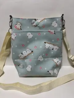 ハンドメイド　ポシェット　ショルダーバッグ　シマエナガ