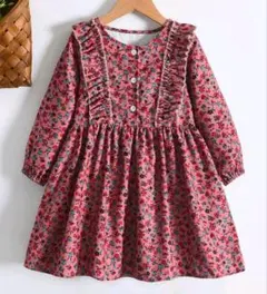 美品 子供用 ワンピース 花柄 5Y