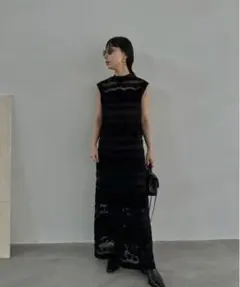 ベロア ロングワンピース