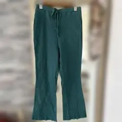w closet ターコイズ リブ編み フレアパンツのサムネイル