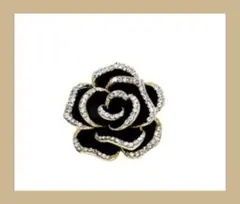 ブラックローズ　ブローチ　新品　普段使い　アクセント
