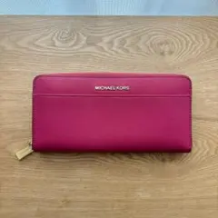 MICHAEL KORS 長財布 ピンクレッド