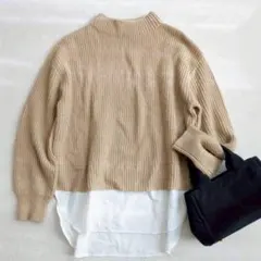 エニィシス◇ドッキングニット ボトルネック ざっくり レイヤード 2