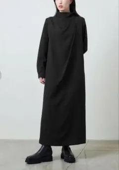 美品34【MARW UNITED ARROWS タックドレープ ワンピース】