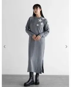 ヤマダヤ　RADIATEスターモチーフニットワンピース