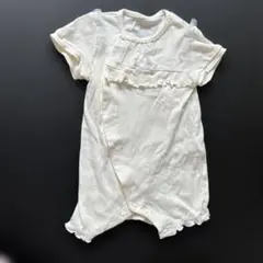 ロンパース 白色 生成色 セレモニー 退院着 ベビー 60～70