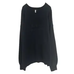 Vanilla studio 大きいサイズ【4L】 レディース ニットロゴ 黒