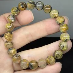 まもなく閉店 330 ゴールドタイチンルチルクォーツ ブレスレット