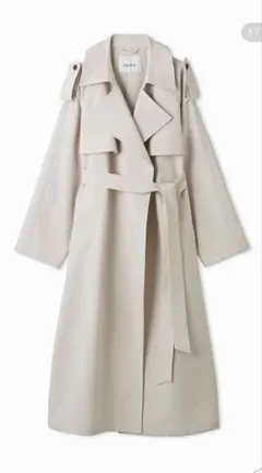 Mila owen 【0サイズ】共ベルト付肩章デザイントレンチコート