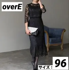 新品】overE（オーバーイー） ベロアキャミティアードワンピース