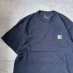 カーハート Tシャツ 半袖 ワンポイント ネイビー 紺 S