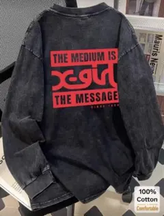 X-Girl ロンT XLサイズ｜100％コットン｜ミニマルストリート