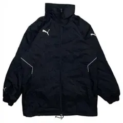 90s-00s PUMA 中綿 ナイロン ベンチ コート メンズ S ブラック
