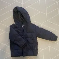 ネイビー フード付きダウンコート 110