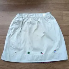 familia刺繍デザイン ベージュスカート 110cm