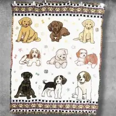 BOJX アニマル ラグ タペストリー 古着 犬 ドッグ 子犬 動物 ブランケト