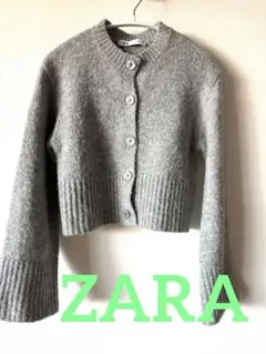 ZARA⭐︎クロップドカーディガン　グレー