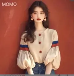 レトロ　ランタンスリーブシャツ　wearwill