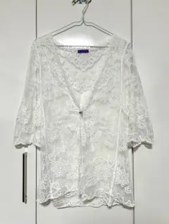 【期間限定値下げ】 axes femme 総レースカーディガン 白