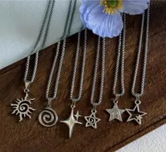 グランジ Y2K sol スター ステンレス シルバー ネックレス 6個セット