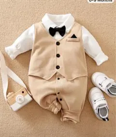 タキシード風ロンパース 3-6ヶ月